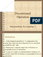 Discontinued Operation: Intermediate Accounting 3