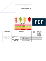 Score Sheet For The Fitness Test