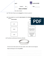 States of Matter: Science Revision Worksheet 2