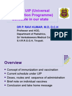 Current UIP (Universal Immunization Programme) Schedule in Our State