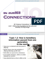 BC Science Connections 10 Unit 1: DNA Is The Foundation For The Unity and Diversity of Living Things