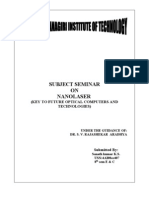 Subject Seminar ON Nanolaser: (Key To Future Optical Computers and Technologies)