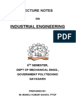 INDUSTRIAL ENGG LECTURE NOTES WITH SAMPLE PAPERS (6th)