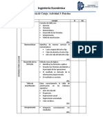 Lista de Cotejo. Actividad 3. Práctica