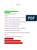 ORACLE UNIT 1 Till Unit 2