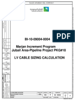 BI-10-09004-0004 Marjan Increment Program Jubail Area-Pipeline Projact PKG#18 LV Cable Sizing Calculation