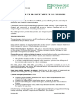 Rog-Hse-Pro-016, Procedure For Transportation of Gas Cylinders