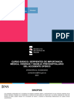 Curso Básico Serpientes de Importancia Médica, Venenos y Manejo Prehospitalario Del Accidente Ofídico