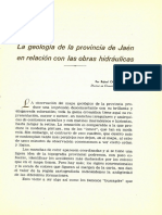 La Geología de La Provincia de Jaén en Relación Con Las Obras Hidráulicas