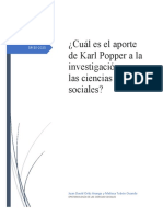 Cual Es El Aporte de Karl Popper A La Investigación en Ciencias Sociales