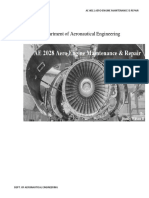 Department of Aeronautical Engineering: Ae 6011 Aero Engine Maintenance & Repair