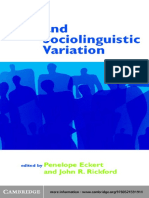 Eckert Rickford (Eds.) (2001) Style Anda Sociolinguistic Variation