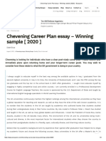 Chevening Career Plan Essay - Winning Sample (2020)