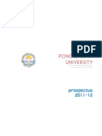 Pondicherry University Prospectus 2011-2012