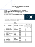 Classroom - Level Language Mapping Validation Form 2021-2022