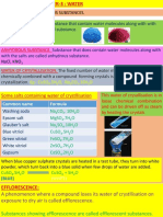 Hydrated and Anhydrous Substances