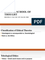 Ethical School of Thought: Erlinda G. Paz, RN, LPT, Ma - Ed, PHD