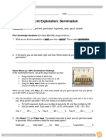 Student Exploration: Germination: Vocabulary: Controlled Experiment, Germination, Hypothesis, Seed, Sprout, Variable