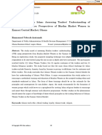 Business Ethics in Islam: Assessing Traders' Understanding of Islamic Work Ethics Perspectives of Muslim Market Women in Kumasi Central Market, Ghana