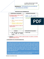 Experiencia de Aprendizaje 01 - Ortografía de Las Letras Del Abc - 5º