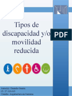 Trabajo Sobre Tipos de Discapacidad y Mobilidad Reducida