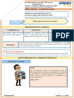 Semana 33: Primero Grado - Comunicacion