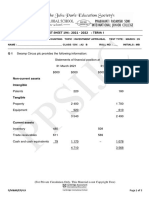 Test Sheet 194: 2021 - 2022: Term: I: F/m&m/ep/4.9