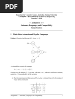 Assignment 1 - Automata, Languages, and Computability