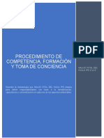 Procedimiento de Competencia, Formación y Toma de Concienca