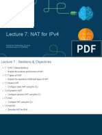 Lecture 7: Nat For Ipv4: Enterprise Networking, Security, and Automation V7.0 (Ensa)