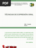 Tecnicas de Expresion Oral