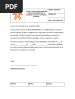 Acta de Convocatoria de Elecion para El Comité Paritario de Seguridad y Salud en El Trabajo