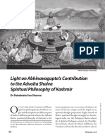 Light On Abhinavagupta's Contribution To The Advaita Shaiva Spiritual Philosophy of Kashmir-Debabrata Sen Sharma