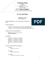 CV Maconnique Modele