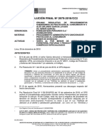 RESOLUCIÓN FINAL #2870-2018/CC2: Atencion Al Al Cliente y Satisfacción Garantizada