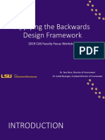 Applying Backwards Design Framework