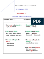 B1 PET Study Materia 3 Countable Uncountble Nouns by Ei Thinzar Htun1925878320