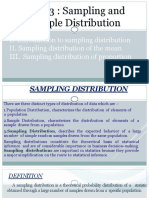 Lecture 3: Sampling and Sample Distribution