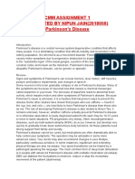 CMM Assignment 1 Submitted by Nipun Jain (2018058) Parkinson's Disease