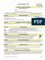 MSDS Sheets Barium Chloride Solution 1 0M 80 20