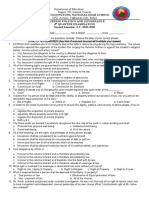 Dr. Cecilio Putong National High School Philippine Politics and Governance 4 Quarter Examination Second Semester, S.Y. 2019-2020