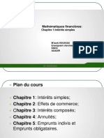 Chapitre 1 Mathématiques Financières Intérêts Simples