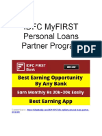 IDFC MyFIRST Personal Loans Partner Program