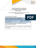 Guía de Actividades y Rúbrica de Evaluación - Unidad 2 - Fase 3 - Perspectivas Teóricas