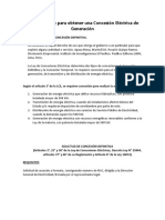 Procedimiento para Obtener Una Concesión Eléctrica de Generación