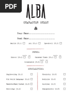 Alba - Character Sheet