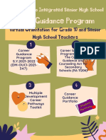 Career Guidance Program: Virtual Orientation For Grade 10 and Senior High School Teachers