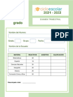 4°? Exam - Trim I 2021-2022