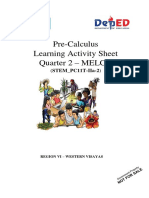 Pre-Calculus Learning Activity Sheet Quarter 2 - Melc 2: (Stem - Pc11T-Iia-2)