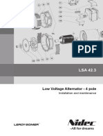 Low Voltage Alternator - 4 Pole: Installation and Maintenance